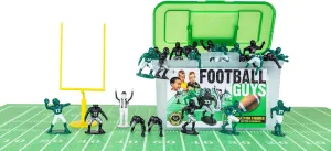 Kaskey Kids Football Guys – Green/Black Inspires Kids Imaginations with Endless Hours of Creative, Open-Ended Play – Includes 2 Teams & Accessories – 28 Pieces in Every Set!