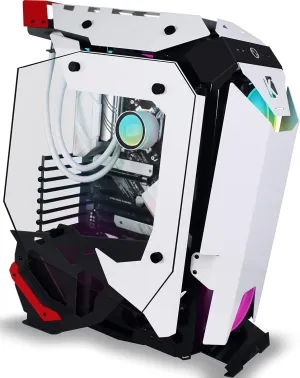 KEDIERS C650 Mech PC Case - ATX Tower Gaming Computer Case with Tempered Glass,White