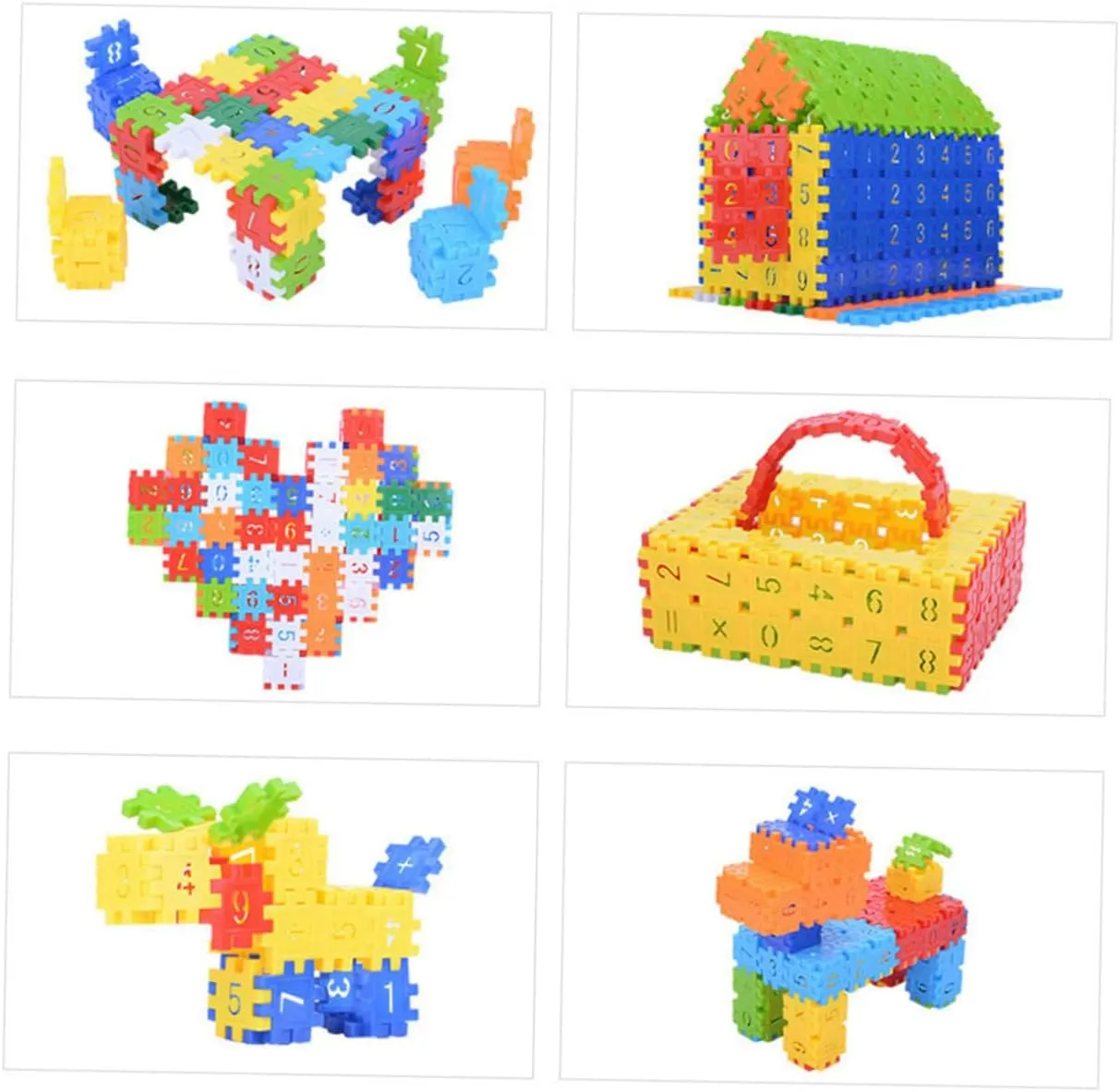 KESYOO 220Pcs Digital Educational Blocks Number Building Blocks for Fun Assembly Plaything with Storage Box Develops Creativity and Coordination Present for Boys