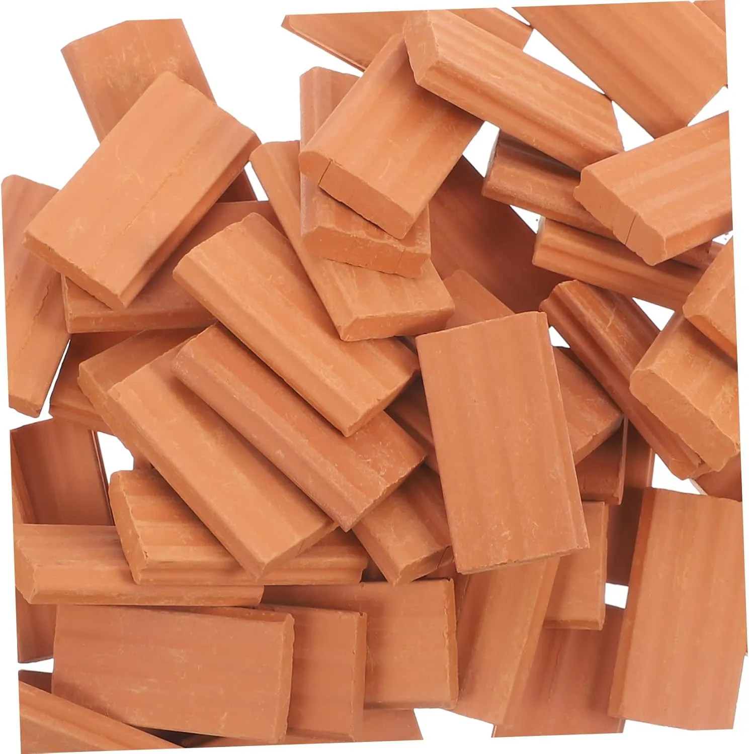 KICHOUSE DIY Miniature Bricks Set 50pcs Simulated Mini Bricks for Miniature Garden Landscape and Bonsai Decoration