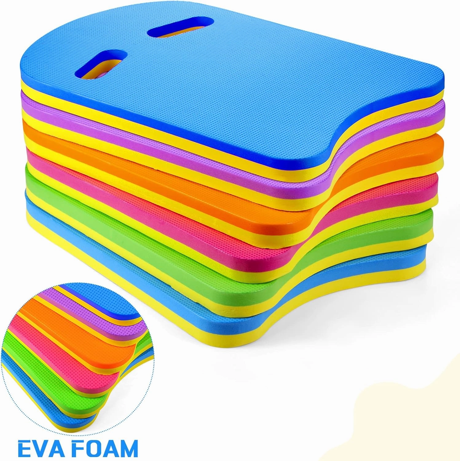 Kickboard Swimming Training Kick Board U Design Summer Aid Float Equipment EVA Foam with Integrated Hole Handle for Water Pool Accessories