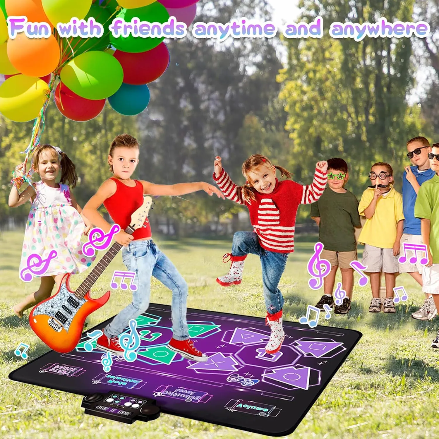 Kids Dance Mat Toys, Double PK Music Dance mat, Dance Pad, Kids Exercise Equipment, Gifts for Children, Double PK Coordination Exercise Dance Blanket, Christmas & Birthday Must-Have