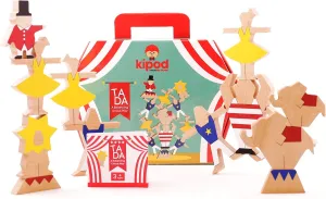 kipod Ta-Da Wooden Circus Balancing Game Stacking Toy for Boys and Girls Ages 3&Up – Develop Hands-On Spatial Awareness – Fun to Learn Through Play – Montessori Inspired Exploration