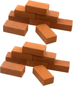 Kisangel 50pcs Miniature Brick Building Blocks for Dollhouse Decor Boys and and Landscape Architecture Safe Realistic Design