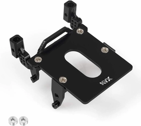 KYX Racing Aluminum Front Shock Towers Suspension Bracket, Receive Box Receive Tray for 1/24 RC Crawler Car Axial SCX24 (Black)