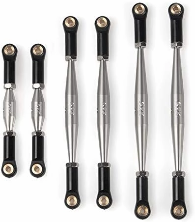KYX Racing CNC Machined Stainless Steel Link Set Linkages Upgrades Parts Accessories for 1/24 RC Car Axial SCX24 AXI90081