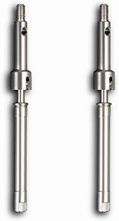 KYX Racing Stainless Steel Front Axle CVD Drive Shaft Upgrades Parts Accessories for RC Crawler Car Axial SCX24 Deadbolt JLU C10 B-17
