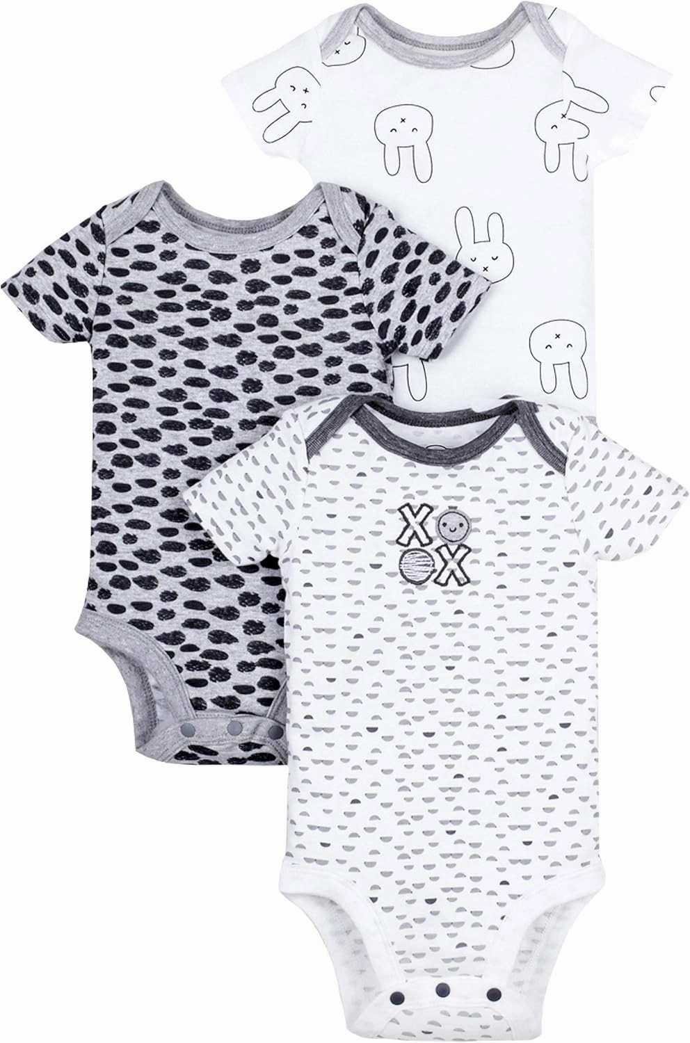 Lamaze baby-boys Unisex Short Sleeve Cotton Bodysuit, Snap Closure