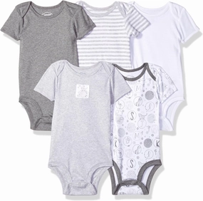 Lamaze baby-boys Unisex Short Sleeve Cotton Bodysuit, Snap Closure