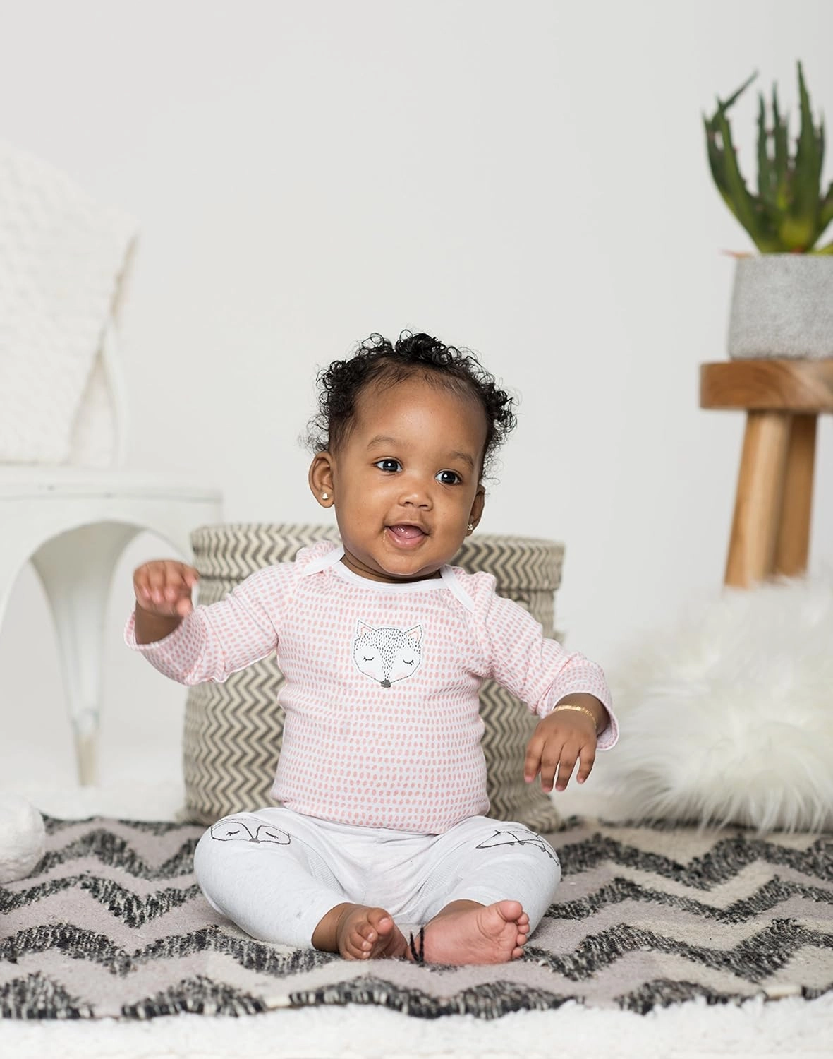 Lamaze baby-girls Long Sleeve Cotton Bodysuit, Snap ClosureShirt