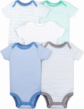 Lamaze Organic Baby Unisex Short Sleeve Cotton Bodysuit, Snap Closure