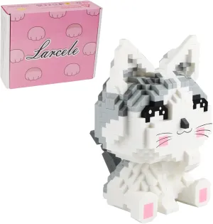 Larcele Cat Micro Building Blocks Pet Mini Building Toy Bricks,1033 Pieces KLJM-02 (Model 2285)
