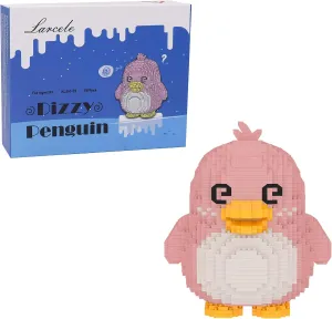 Larcele Micro Building Blocks Animal Set, DIY Mini 3D Building Toy Bricks,1519 Pieces KLJM-07 (Dizzy Penguin)