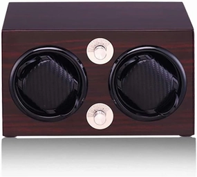 Latest Double Watch Winder Box with 5 Rotation Modes, Mute Japanese Motor, Dual Watches Rotation Storage Case Display Box for Automatic Mechanical Watches Excellent Workmanship (Color : Ebony)