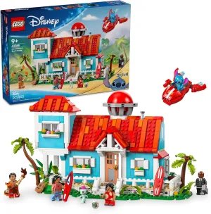 LEGO Disney Lilo and Stitch Beach House Toy - Building Playset for Kids, Girls and Boys, Ages 9  - Includes 5 Minifigures - Disney Gift Idea for Fans of Lilo & Stitch Movie - 43268