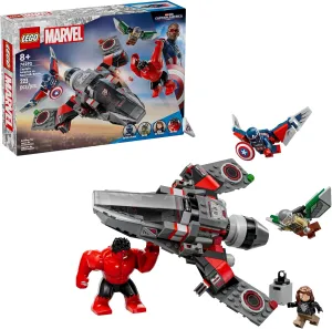 LEGO Marvel Captain America vs. Red Hulk Battle Building Set - Avengers Toy for Kids - Birthday Gift for Boys and Girls Ages 7  - Includes Hulk Action Figure and Super Hero Minifigures - 76292