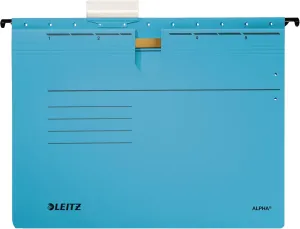 Leitz Alpha 19843035 Suspension Files for Professional Filing Pack of 5 Coloured Card Blue