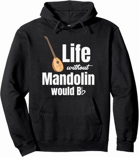 Life Without Mandolin Would Bb Mandola Ukulelist Banjo Pullover Hoodie