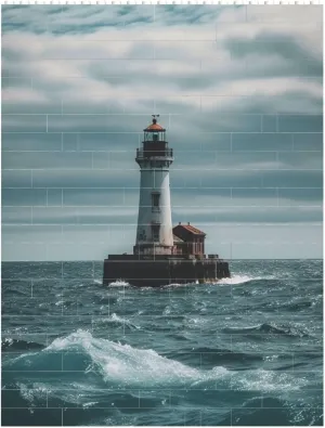 Lighthouse Ocean Building Block Puzzle Personalized Building Bricks for Adults Square Shaped Block Puzzle Building Brick Block Puzzles Valentine's Day Gifts for Home Decor Brick Puzzle