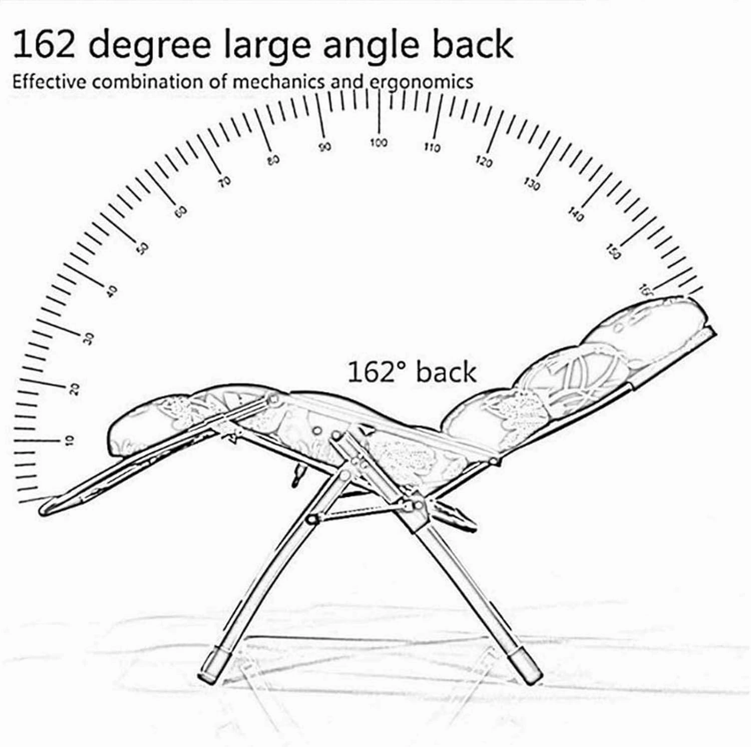 Lightweig-Ht Camping Chairs Loungers Folding Chair rs,Folding Deck Chairs,Beach Chairs,Portable Home Lounge Chairs,Ideal for Outdoor Terraces,Detachable Cotton Pad/a