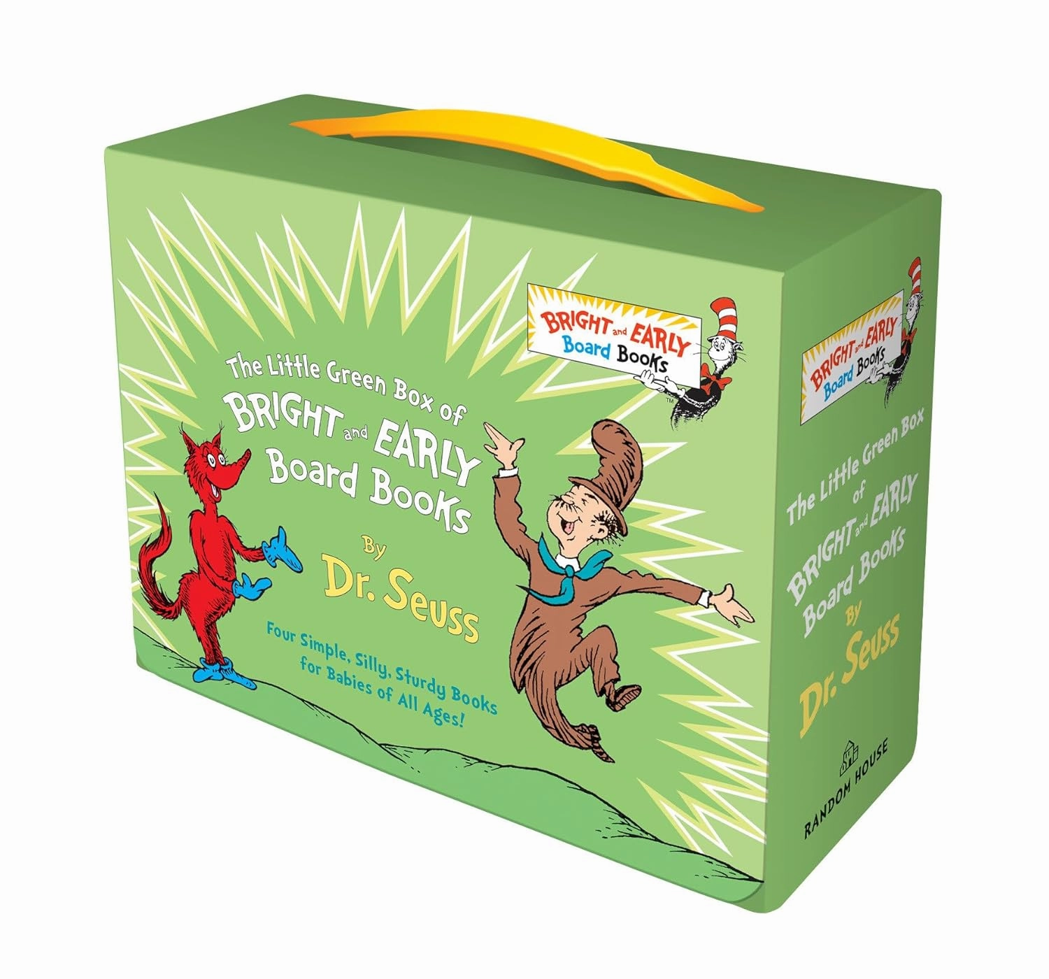 Little Green Boxed Set of Bright and Early Board Books: Fox in Socks; Mr. Brown Can Moo! Can You?; There's a Wocket in My Pocket!; Dr. Seuss's ABC (Bright & Early Board Books) Board book – Abridged, January 8, 2019