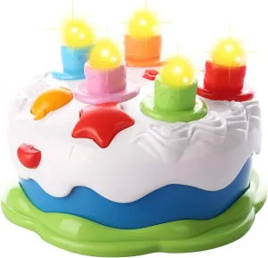 Love&Mini Birthday Cake Toys - First Birthday Cake Toy with LED Lighting, Music and Sonds, Great Baby Musical Toys for 1 2 3 4 Years Old Boys Girls Birthday and Xmas Gift
