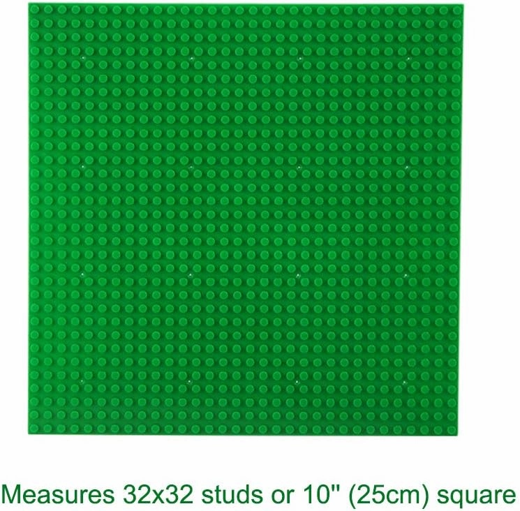 LVHERO Classic Baseplates Building Plates for Building Bricks 100% Compatible with All Major Brands-Baseplate, 10in x 10in, Pack of 8 (Green)