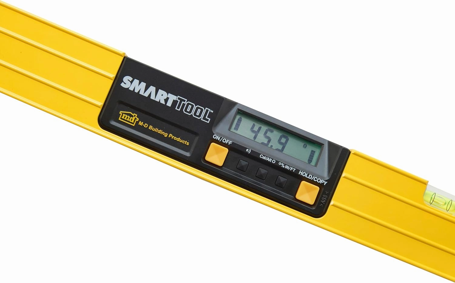 M-D Building Products 92379 SMARTTOOL® 24 Inch Digital Level: Precision Measurement w/LCD Screen, Audible Alerts, Water Resistance, High Visibility, & Heavy-Duty Aluminum Frame - Includes Carry Case