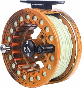 M MAXIMUMCATCH Maxcatch ECO Large Arbor Fly Fishing Reel (3/4wt 5/6wt 7/8wt) and Pre-Loaded Fly Reel with Line Combo