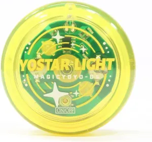 MAGICYOYO D5 YoStar-Light Yo-Yo - Looping LED Light Up YoYo (Translucent Yellow with Clear Caps)