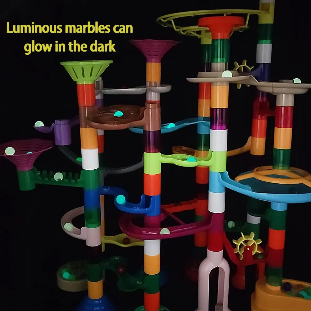 Marble Run for Kids Ages 3-4 5-8 150pcs Sturdy Building Toys Kids Games Marbles Run Track Amazing Fun Boys Girls Gifts (Standard)