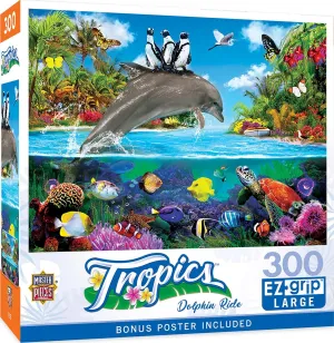 MasterPieces 300 Piece EZ Grip Jigsaw Puzzle - Dolphin Ride - 18"x24"