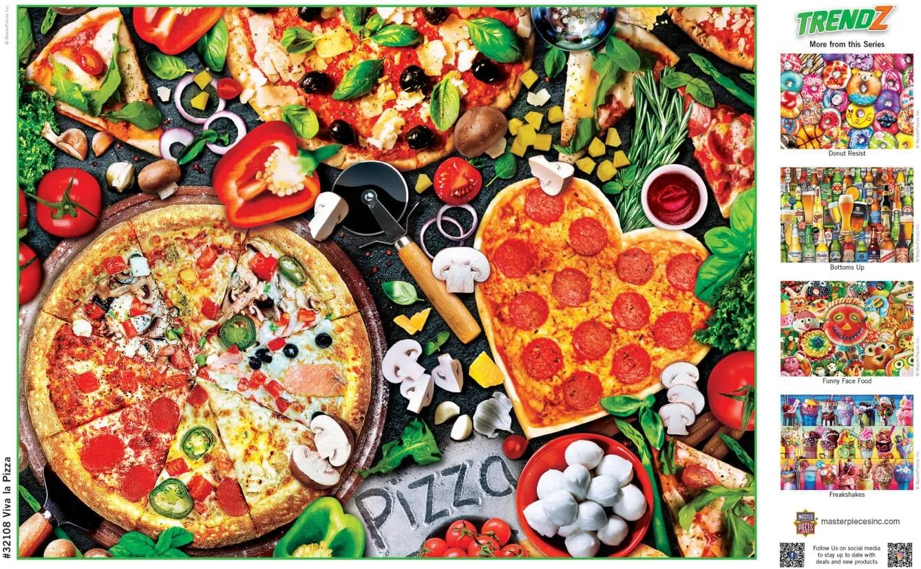 Masterpieces 300 Piece EZ Grip Jigsaw Puzzle - Viva la Pizza - 18"x24"