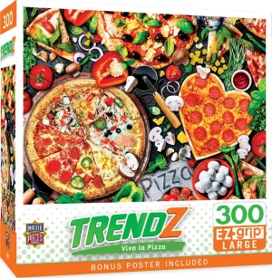 Masterpieces 300 Piece EZ Grip Jigsaw Puzzle - Viva la Pizza - 18"x24"
