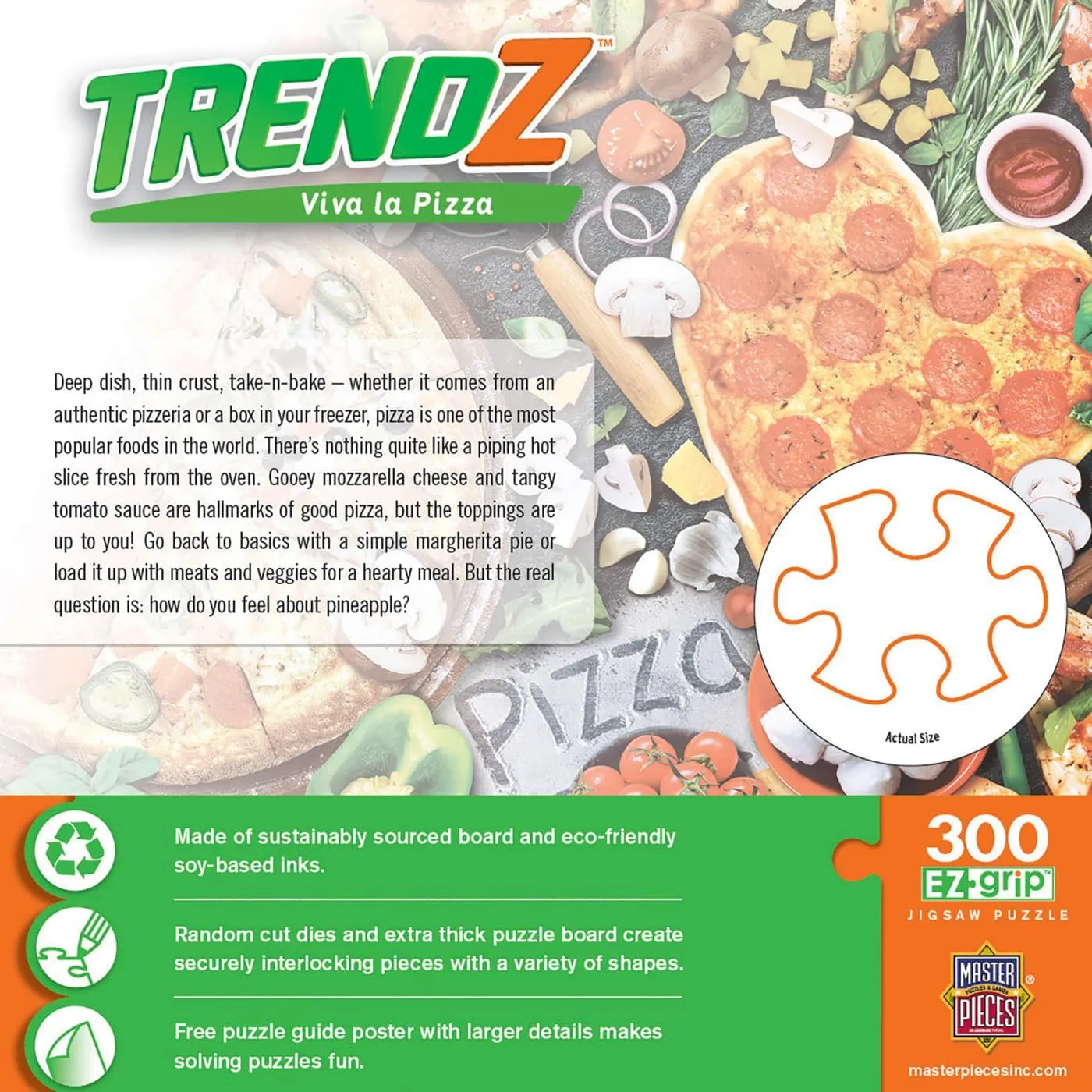 Masterpieces 300 Piece EZ Grip Jigsaw Puzzle - Viva la Pizza - 18"x24"