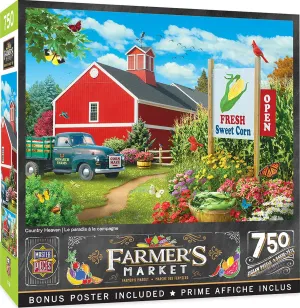 Masterpieces 750 Piece Jigsaw Puzzle for Adults and Family - Country Heaven - 18"x24"