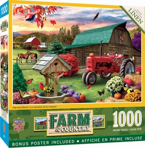 MasterPieces 1000 Piece Jigsaw Puzzle for Adults, Family, Or Youth - Harvest Ranch - 19.25"x26.75"