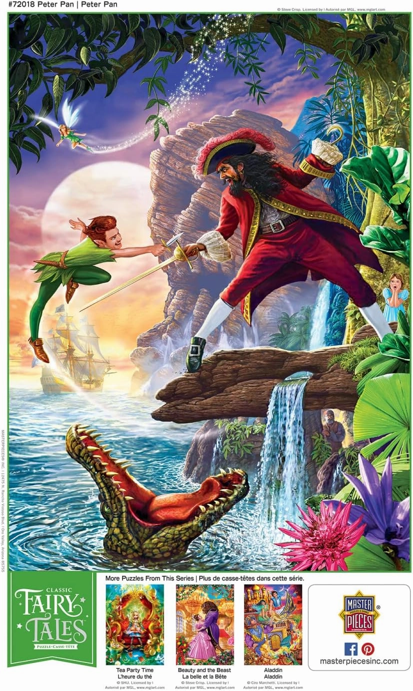 MasterPieces 1000 Piece Jigsaw Puzzle for Adults, Family, Or Youth - Peter Pan - 19.25"x26.75"