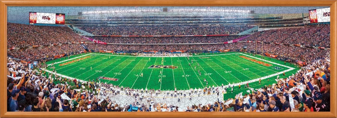 Masterpieces 1000 Piece Sports Jigsaw Puzzle - NFL Endzone & Center View Panoramic - 13"x39"