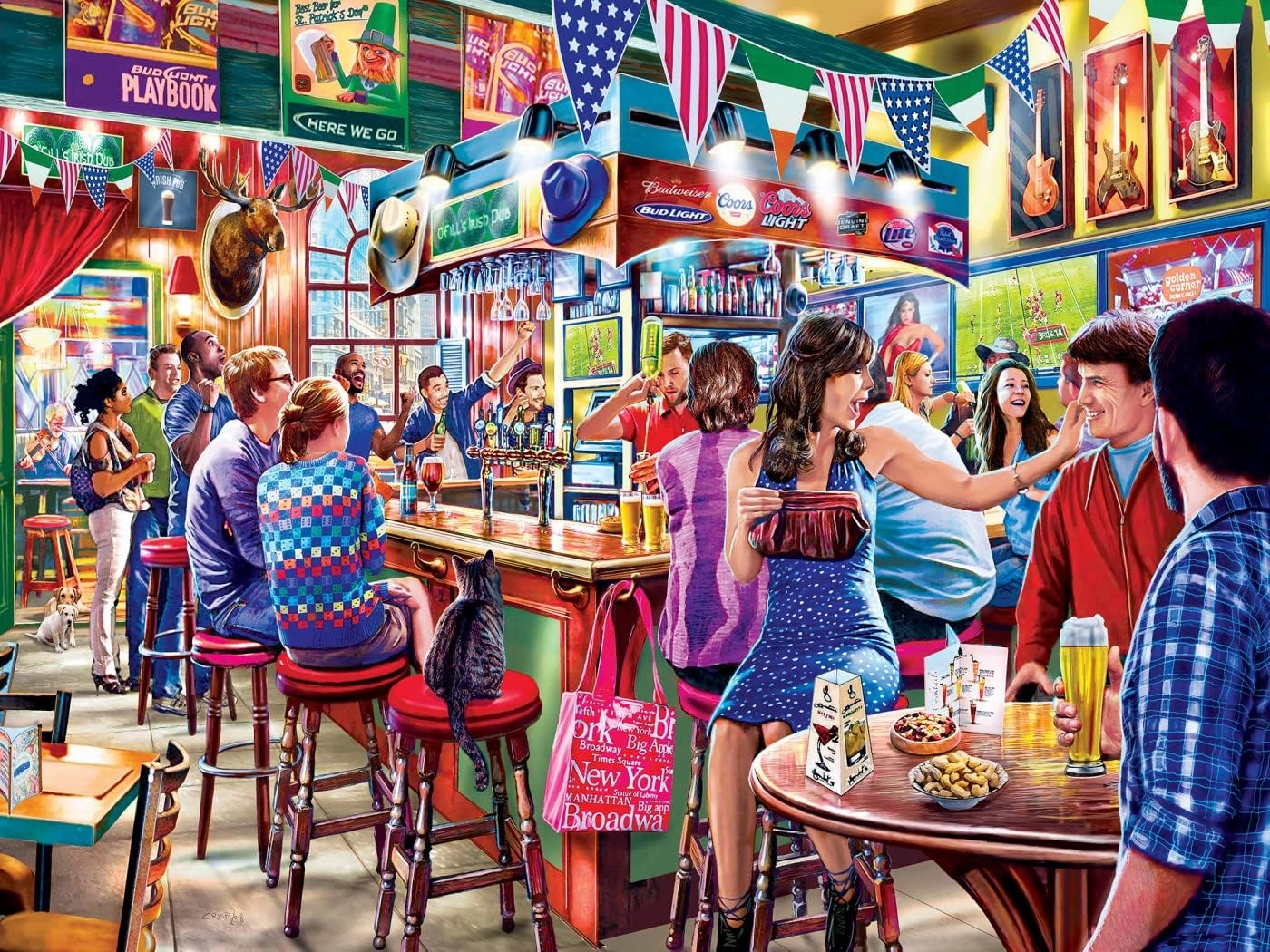 Masterpieces 550 Piece Jigsaw Puzzle for Adults and Family - Duffy's Sports & Suds - 18"x24"