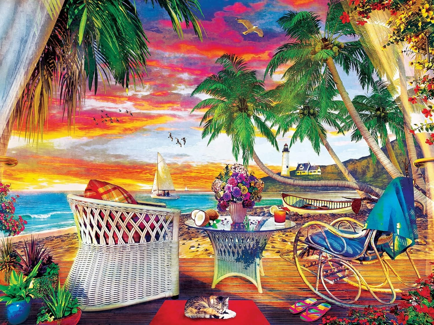 MasterPieces 550 Piece Jigsaw Puzzle for Adults, Family, Or Youth - Paradise Breeze - 18"x24"