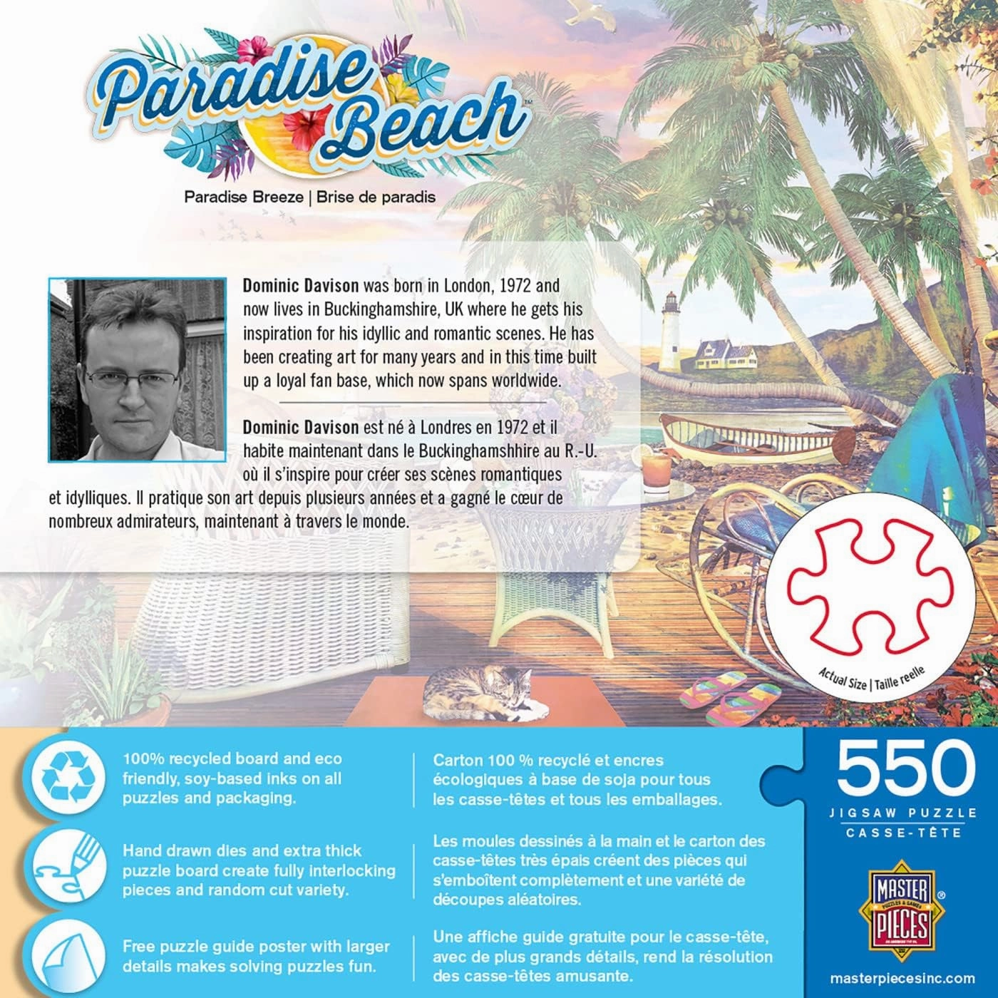 MasterPieces 550 Piece Jigsaw Puzzle for Adults, Family, Or Youth - Paradise Breeze - 18"x24"