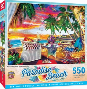 MasterPieces 550 Piece Jigsaw Puzzle for Adults, Family, Or Youth - Paradise Breeze - 18"x24"