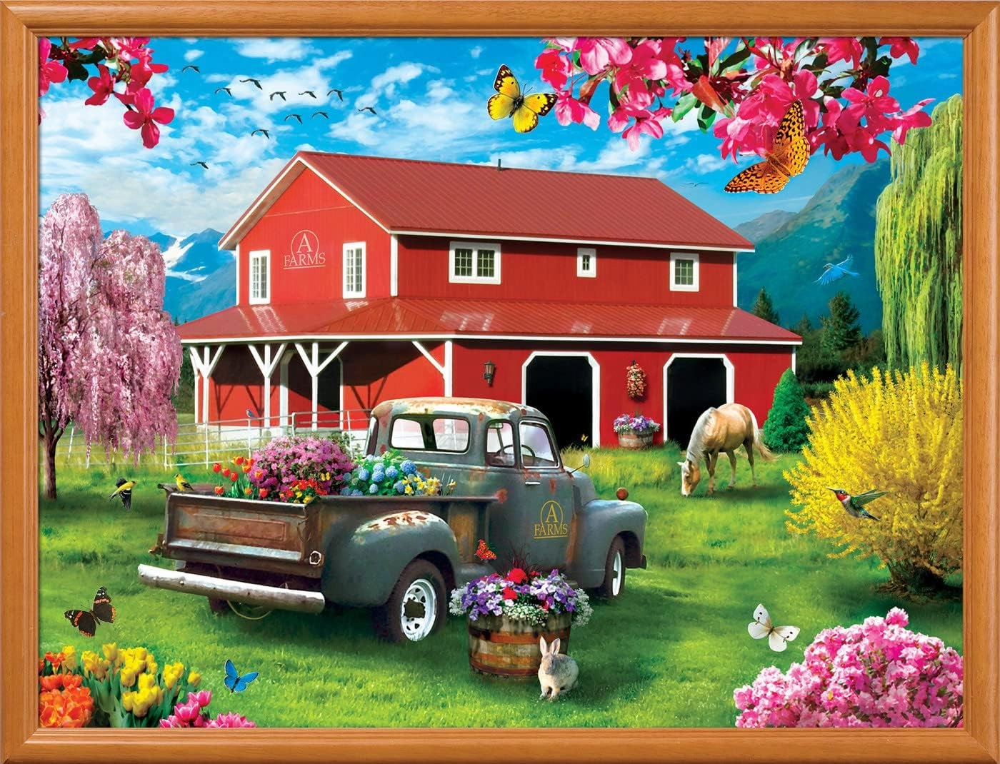 MasterPieces 750 Piece Jigsaw Puzzle for Adults, Family, Or Youth - A Farm's Alive - 18"x24"