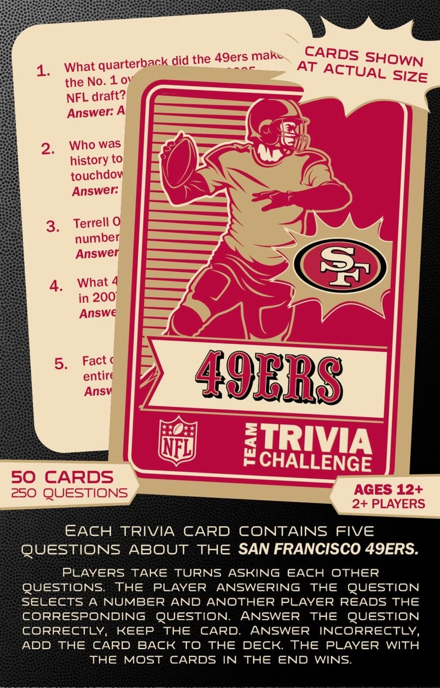 Masterpieces NFL Unisex-Adult Team Trivia Challenge Game