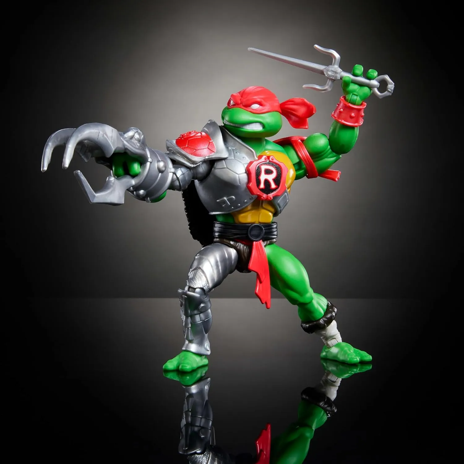 Masters of the Universe Origins Turtles of Grayskull Raphael Reptile Wars Posable Action Figure, Teenage Mutant Ninja & Motu Crossover Hero Raph Toy