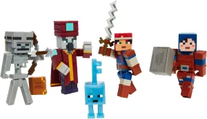 Mattel Minecraft Dungeons 3.25” Desert Temple Battle Pack with Mini Figures, Suits of Armor and Weapons, Action, Adventure and Storytelling Play and Display Gift for Kids Age 6 and Older