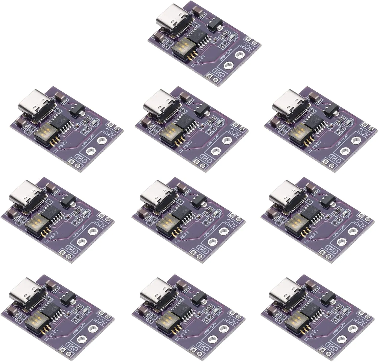 MECCANIXITY 10 Pack Type-C USB-C PD/QC/AFC Protocol Fast Charging Trigger Model Detector Bare Board Design for DIY Power Solutions