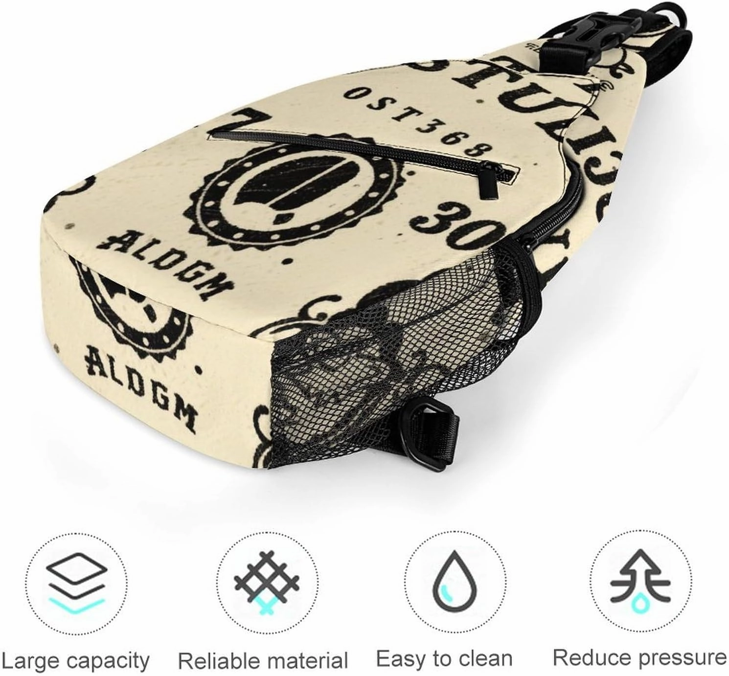 Men's Sling Bag Backpack Foldable Breathable Chest Sling Shoulder Backpacks Bags - Magic Spirit Board Witch Art Multipurpose Anti-Theft Backpacking Bookbag