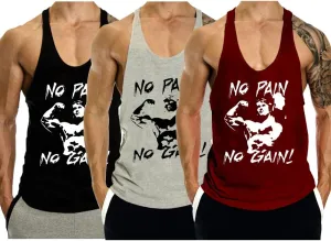 Men’s 3 Pack Tank Tops Workout Gym Muscle Shirt Y-Back Fitness Bodybuilding Sleeveless T Shirt